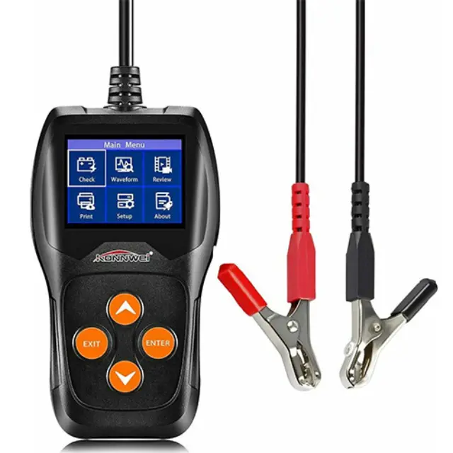 Konnwei KW600 Ψηφιακό Battery Tester με Κροκοδειλάκια