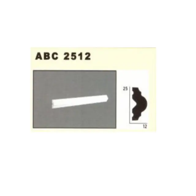 Decolux Επιτοίχιο διακοσμητικό Προφίλ 12X25mm / ABC 2512 2