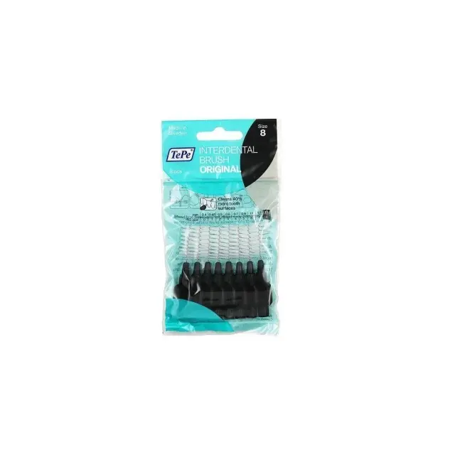 TePe Interdental Brushes, Μεσοδόντια Βουρτσάκια Μαύρο Μέγεθος 8, 1.5 mm 8τμχ