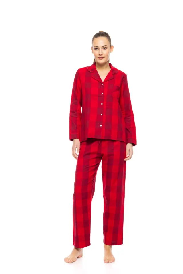 W1838 - Type - PYJAMA BUTTONED RASPBERRY PLAID