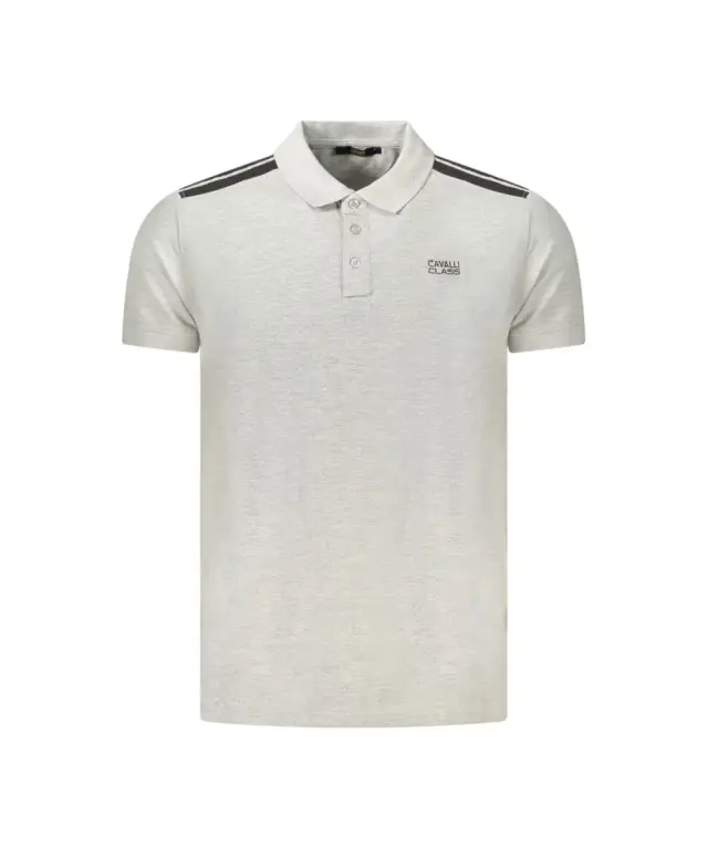Cavalli Class - Ανδρική Μπλούζα T-Shirt Polo Short Sleeve TXT64DJD060-05001 Γκρι
