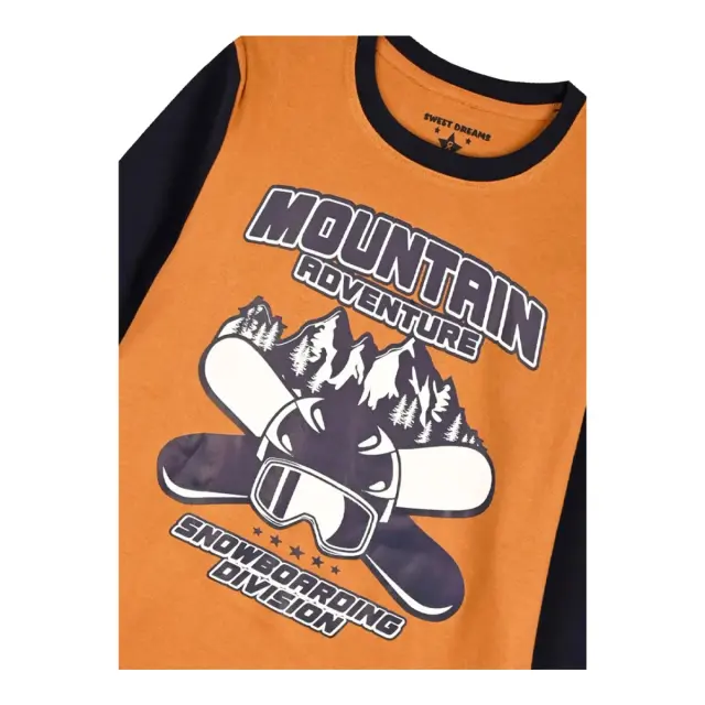Energiers Παιδική Πυτζάμα Αγόρι Mountain Adventure, Χρώμα Μαρέν - 10 Y 3