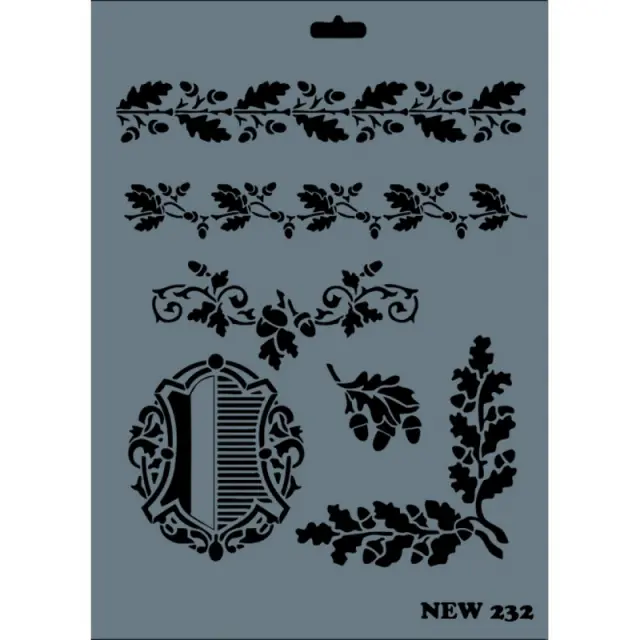 Stencil , Κλαδιά και έμβλημα, 35x25cm, 232