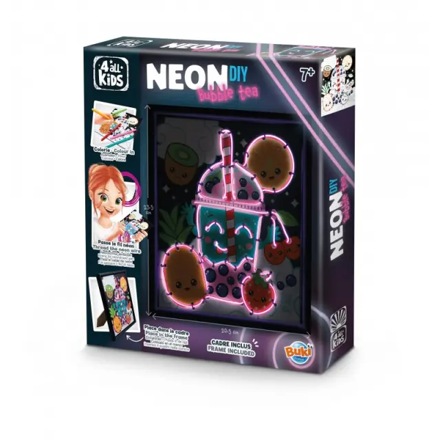Buki France DIY Φωτεινό Κάδρο Neon Bubble Tea (7+ ετών) FK017