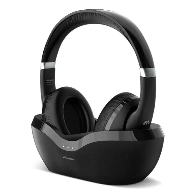 Ασύρματα ακουστικά τηλεόρασης με Bluetooth και βάση φόρτισης.