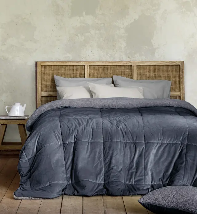 Κουβερτοπάπλωμα 220X240 Υπέρδιπλο Nima Nuan Dark Gray 100% Πολυέστερ