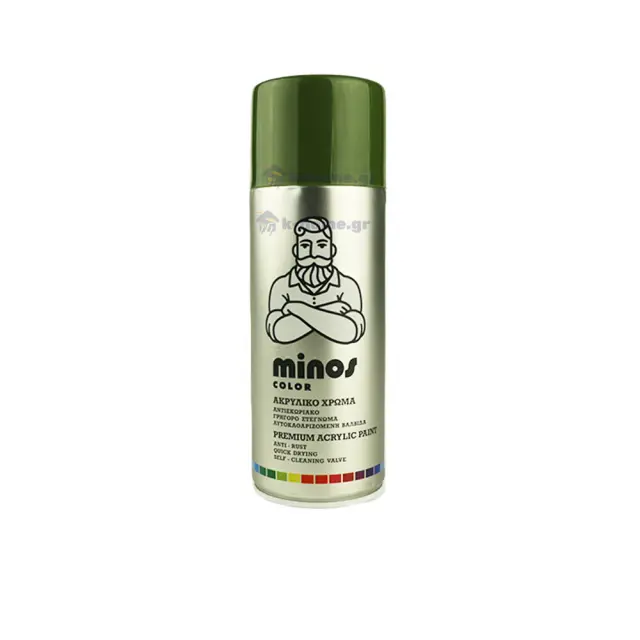 MINOS Ακρυλικό Spray RAL 6003 Πράσινο Ελιάς Gloss 400 ml