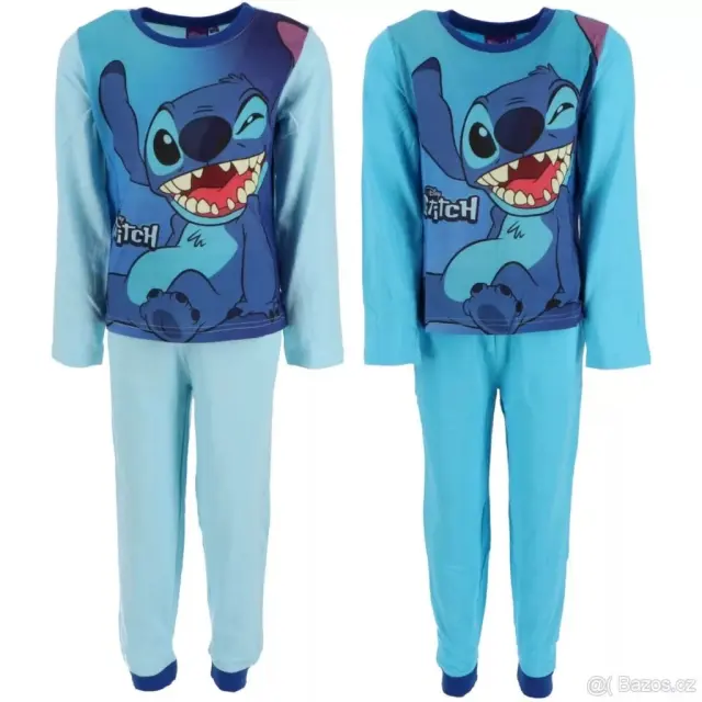 Παιδική Πιτζάμα Χειμωνιάτικη Βαμβακερή Disney Lilo and Stitch Γαλάζιο 3