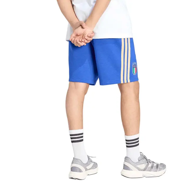 adidas Performance Men's Federazione Italiana Giuoco Calcio DNA Fleece Shorts Μπλε JZ2066 (adidas Performance) 2