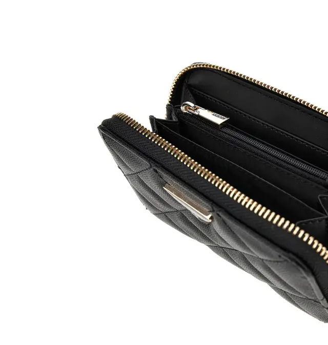 Πορτοφόλι GUESS Eco Carly Medium SWQG9509140 Μαύρο Καπιτονέ 2