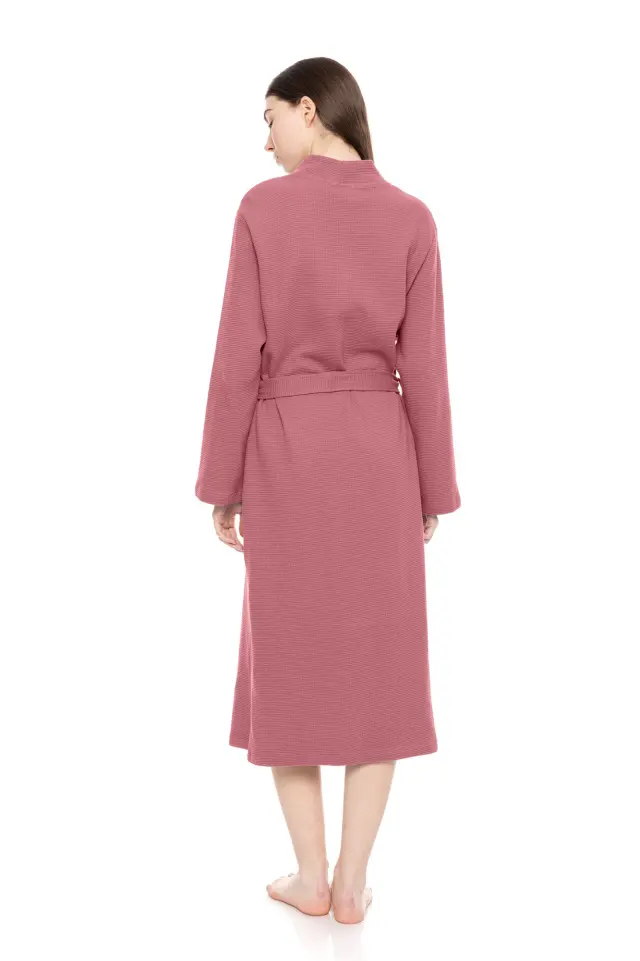 WN-1240 - Dusty Pink - ROBE LONG WAFFLE NOS 2