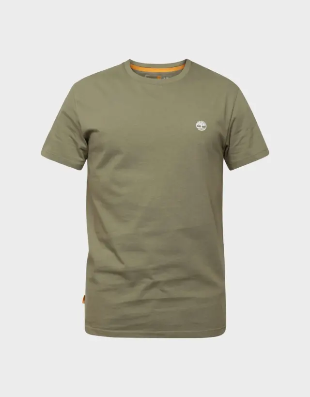 Timberland - Ανδρικό T-shirt με Λογότυπο Oyster River Logo Tee TB0A2BR3-590 Λαδί - XL