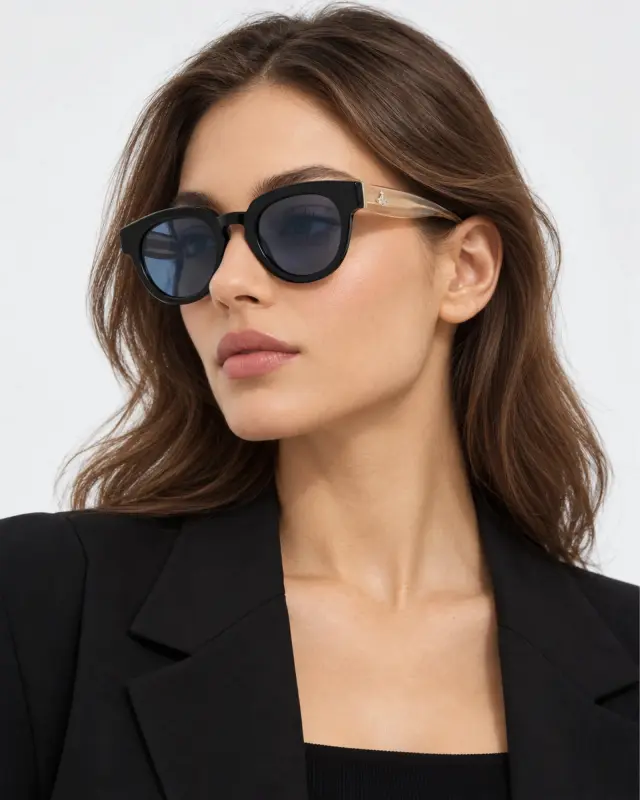 Vivienne Westwood Miller VW5059 001 Μαύρα Γυαλιά Ηλίου με Μπλε Φακούς - EU 48 2
