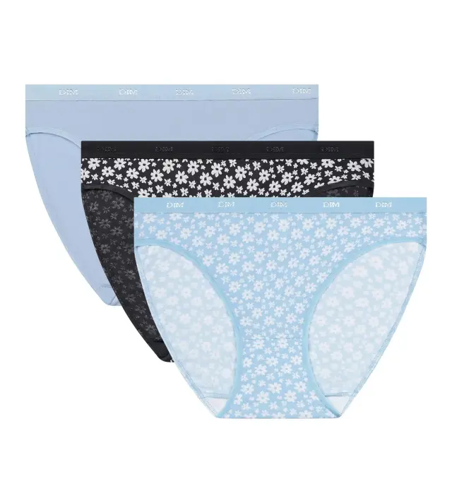Dim Σλιπ Βαμβακερά Les Pockets Sunday Blue 3 Τεμάχια - M 3