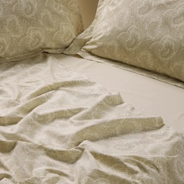 Σετ Σεντόνια 170x200+35 Υπέρδιπλα Casual Das Home 5444 Ivory-Taupe Με Λάστιχο70% Βαμβάκι-30% Πολυέστερ 2