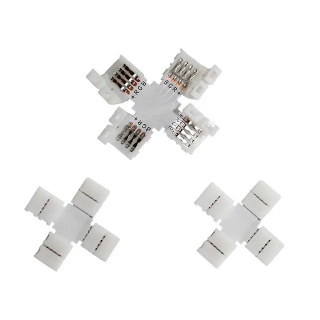 Set κονέκτορας σε σχήμα σταυρού για ταινία LED RGB