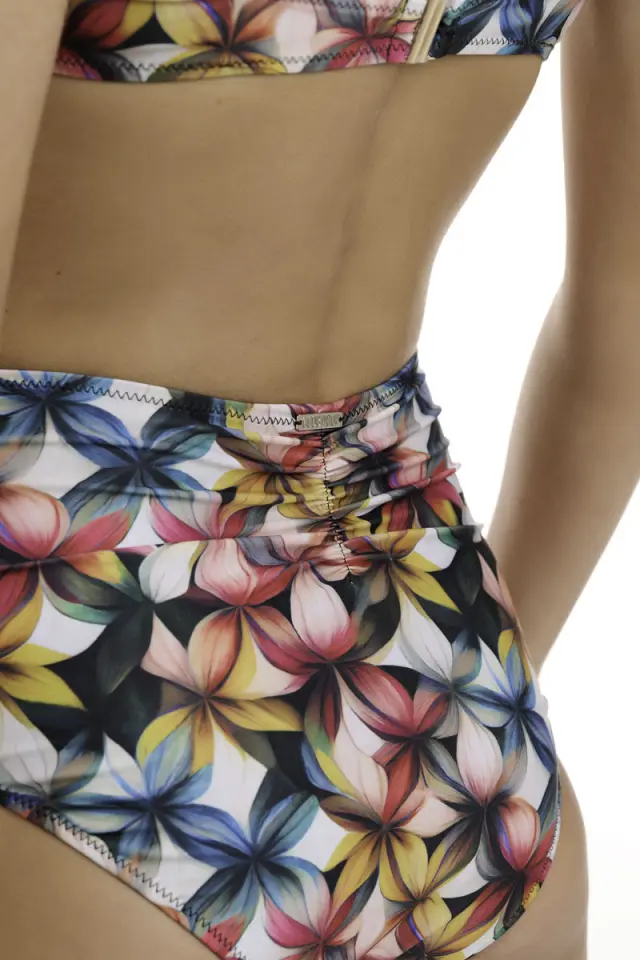 Κάτω μπικίνι μαγιό floral ψηλόμεσο 2