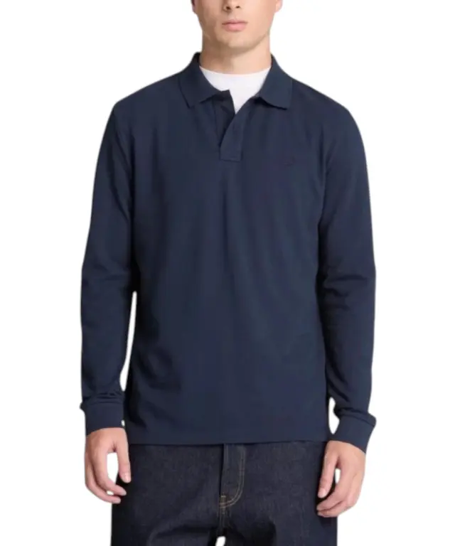 Timberland - Ανδρικό Μακρυμάνικο Polo Oyster River Regular Fit TBC0YHDG-433 Μπλε - M 2