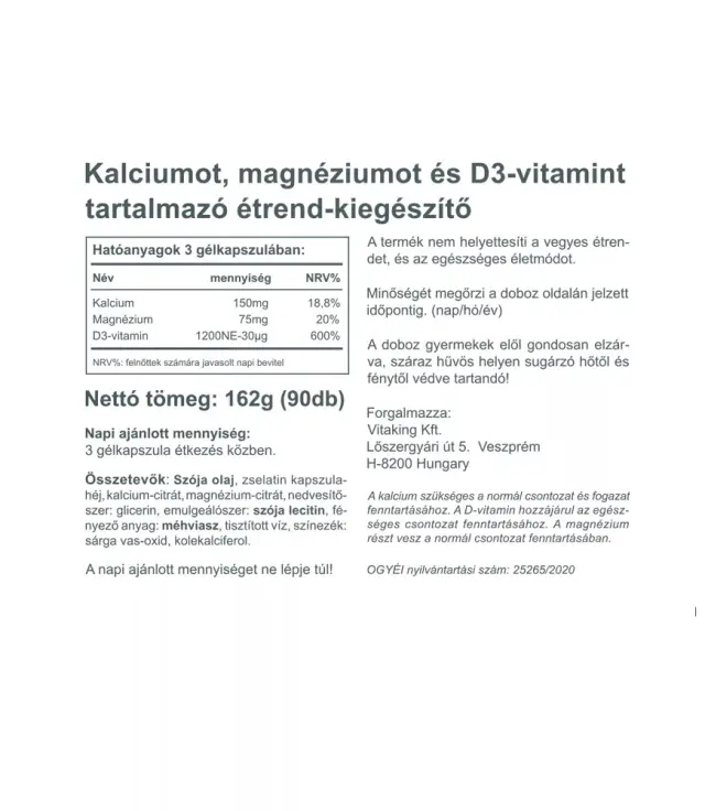 Vitaking CalMag Citrate +Vitamin D3 2