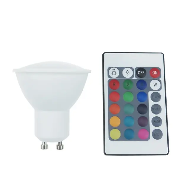 LED SMD 5W IR RGB 3000K 230V AC 400LM RA80 30000HRS 75° 1xGU10 / GU105RGBWN