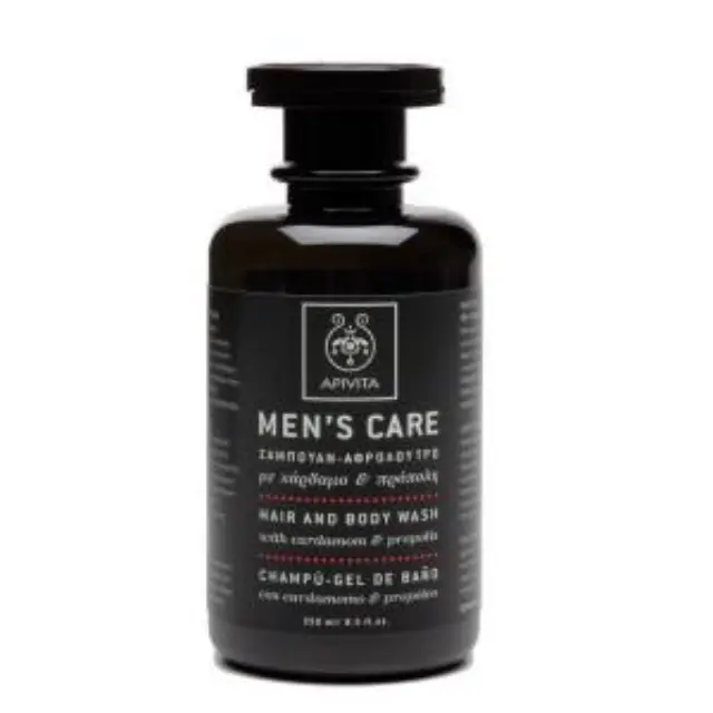Apivita Men's Care Hair & Body Wash Ανδρικό Σαμπουάν-Αφρόλουτρο με Κάρδαμο και Πρόπολη, 250ml