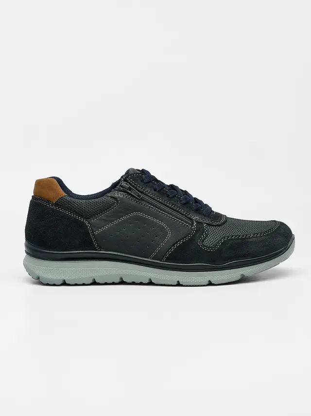 Imac Sneakers Ανδρικό δέρμα Μπλέ IMA/751870 D/BLUE 2