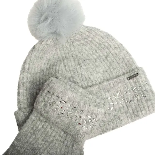 Γυναικείο Σετ Δώρου Σκούφος με Γάντια Ted Baker Keriis 282124-Grey Γκρι - One Size 2