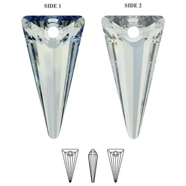 Swarovski 6480 Spike Crystal Blue Shade 18x10mm - 2τεμ