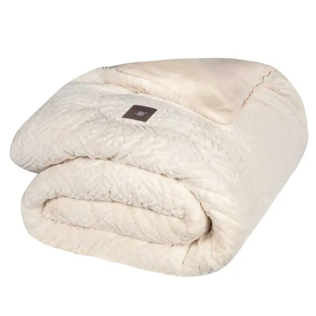 Κουβερτοπάπλωμα 240x250 King Size 770gsm Essential Greenwich Polo Club 3952 Ivory 100% Πολυέστερ 3