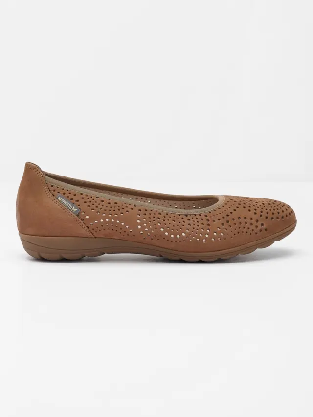 Mephisto Μπαλαρίνες Γυναικείο δέρμα Nubuck Καφέ MEP/ELSIE PERF TOBACCO - 42 3