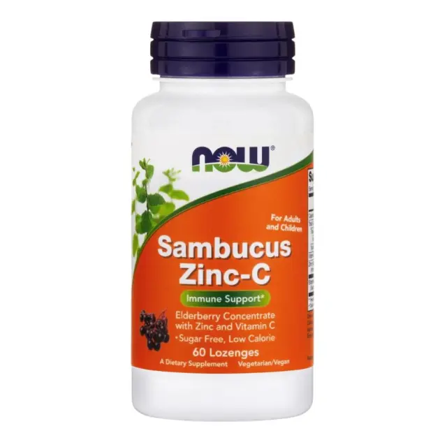 Sambucus Zinc-C 60lozenges - NOW Foods