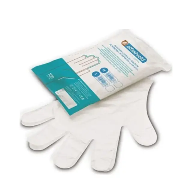 Karabinis Medical Alfa Gloves Πολυαιθυλενίου Διάφανο 100τμχ Large