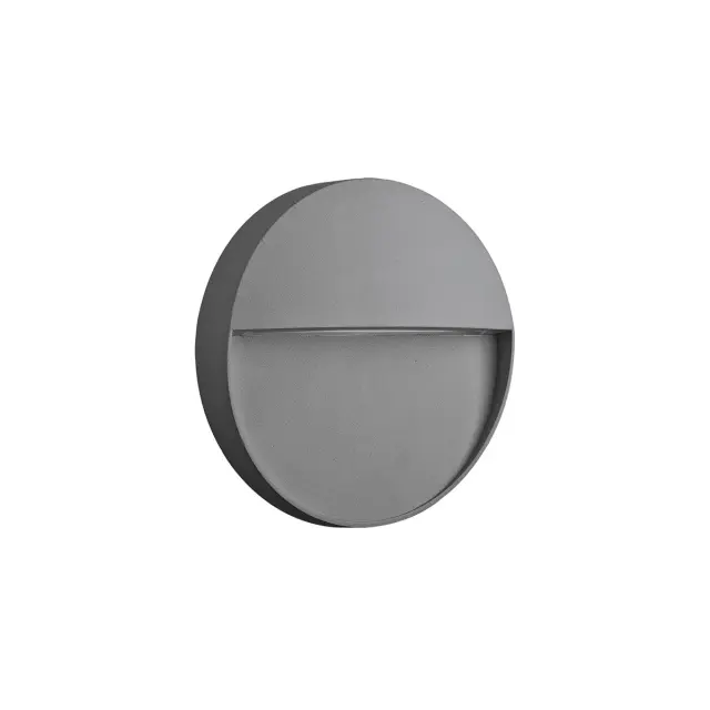 Clio Φωτιστικό Led τοίχου στρογγυλό 4W 3000K IP54 ø11×2.6cm ανθρακί