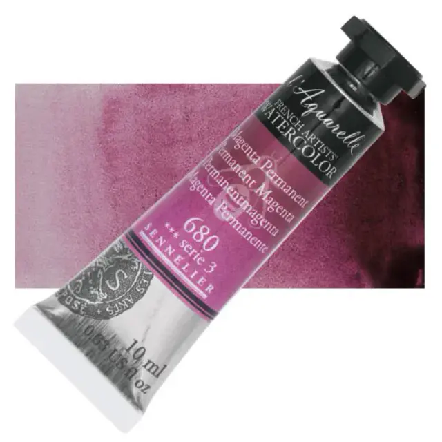 Χρώμα Ακουαρέλας Sennelier l Aquarelle Σωληνάριο 10ml - 680 Permanent Magenta