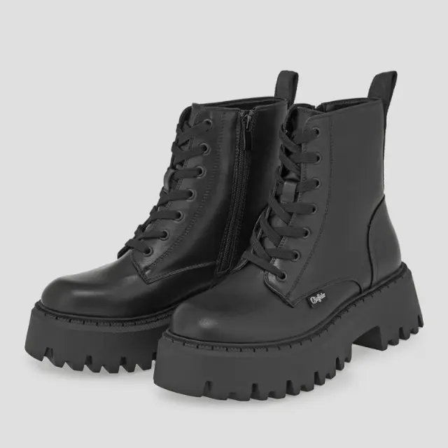 Αρβυλάκια με Chunky Πλατφόρμα Buffalo Aspen Lace Up MID BUF. 00018471 Μαύρο - 37 2
