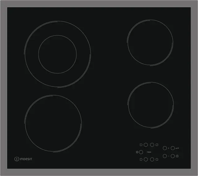 Indesit Κεραμική Εστία με Πλαίσιο Αυτόνομη με Λειτουργία Κλειδώματος 58x51εκ. RI 261 X