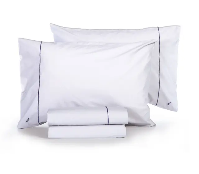 Nef-Nef Homeware Σεντόνι Nautica Wave Solid Σετ Διπλό 200x270 White