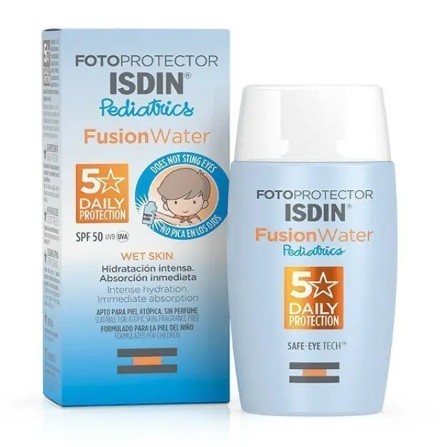 Isdin Fotoprotector Pediatrics Fusion Water Wet Skin SPF50 Αντηλιακό Προσώπου για Παιδιά με Βάση το Νερό 50ml