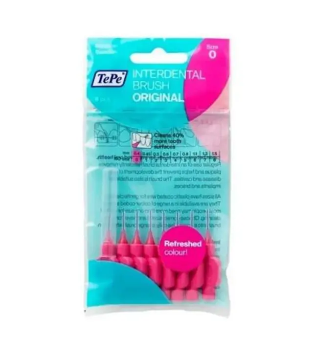 TePe Interdental Brush Μεσοδόντιο βουρτσάκι 0 μέγ. (0.4mm) Φούξια 8τεμ.