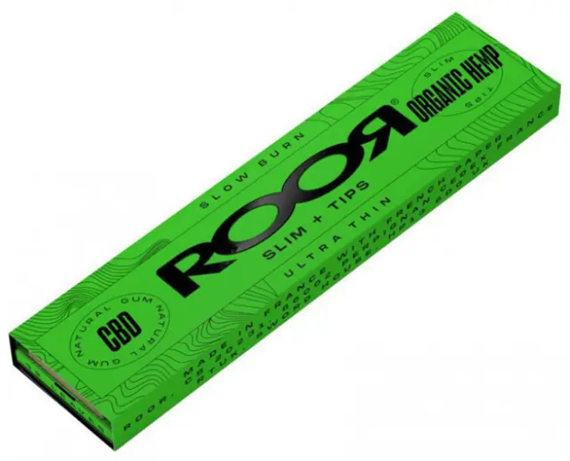 Roor Χαρτάκια Organic Hemp - King Size Slim 32φ. με Τζιβάνα