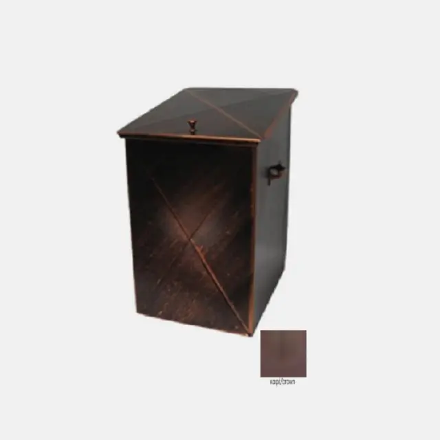 Μεταλλικό Κουτί Αποθήκευσης Ξύλων 32X50X40cm Καφέ-Brown / 101B 2