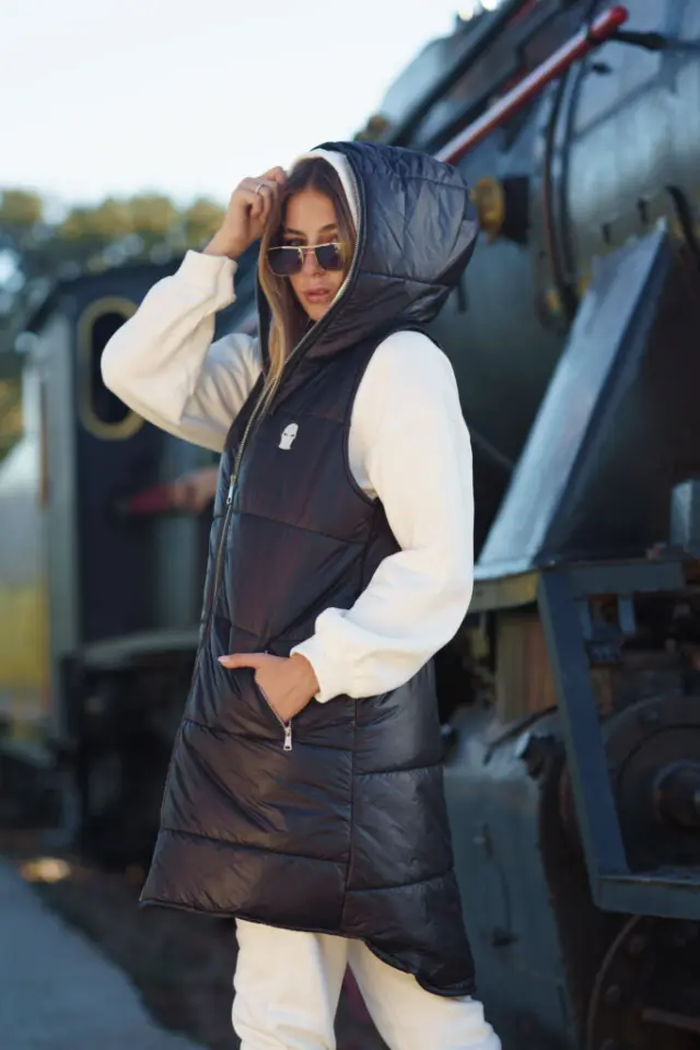 Ghetto Women’s Warm Down Slim Jacket | Streetwear Puffer Vest One Size 2