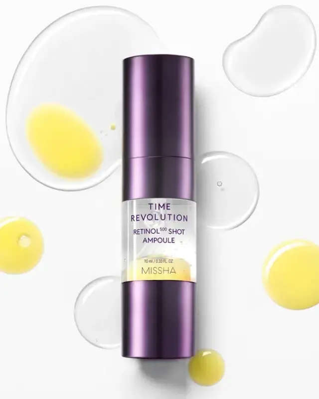 Missha Time Revolution Retinol Shot 500 Ampoule Προηγμένος ορός ρετινόλης 10ml 3