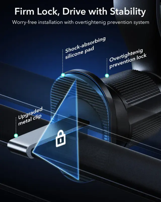 ESR OmniLock Μαγνητικός Φορτιστής Αυτοκινήτου 25W (για τον αεραγωγό) - Μαύρο 2