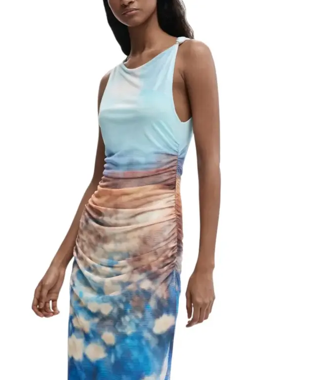 Desigual - Γυναικείο Φόρεμα Maxi Vermont 26SWVK28-5045 Γαλάζιο 2