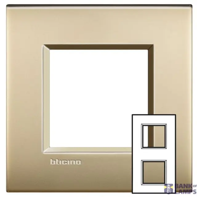 LL - COVER PLATE 2X2P 71MM GOLD MAT