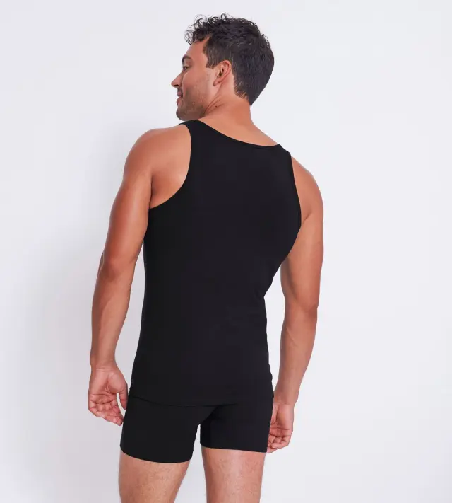 Sloggi Men Ανδρικές Φανέλες Go ABC 2.0 Tank Top Μαύρο 2-Pack 2