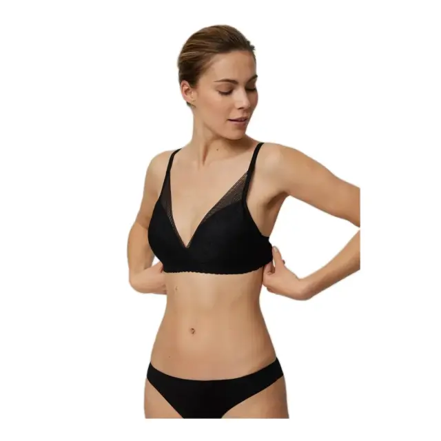 Ysabel Mora Γυναικείο Σουτιέν Push-up Δαντέλα Επένδυση, Χρώμα Μαύρο 3