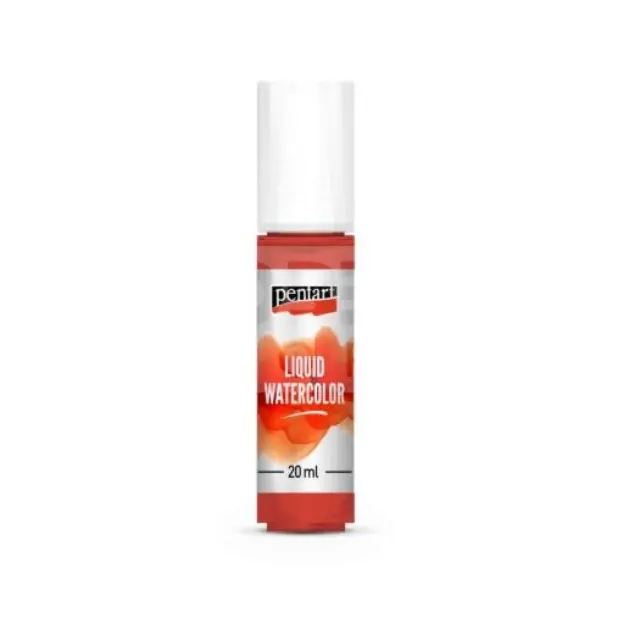 Liquid watercolor, χρώμα ακουαρέλας Pentart 20ml, red