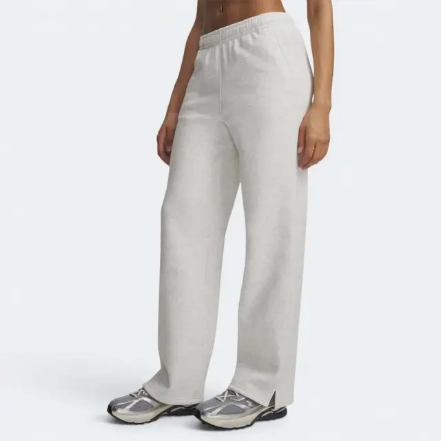 Under Armour Women's Rival Fleece Straight Pant Άσπρο - Γκρι 6013552-023 (Under Armour)